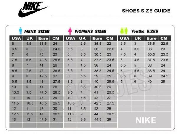 Bảng quy đổi size giày và cách chọn size của Nike và adidas - Trung Sneaker  - Giày Chính Hãng