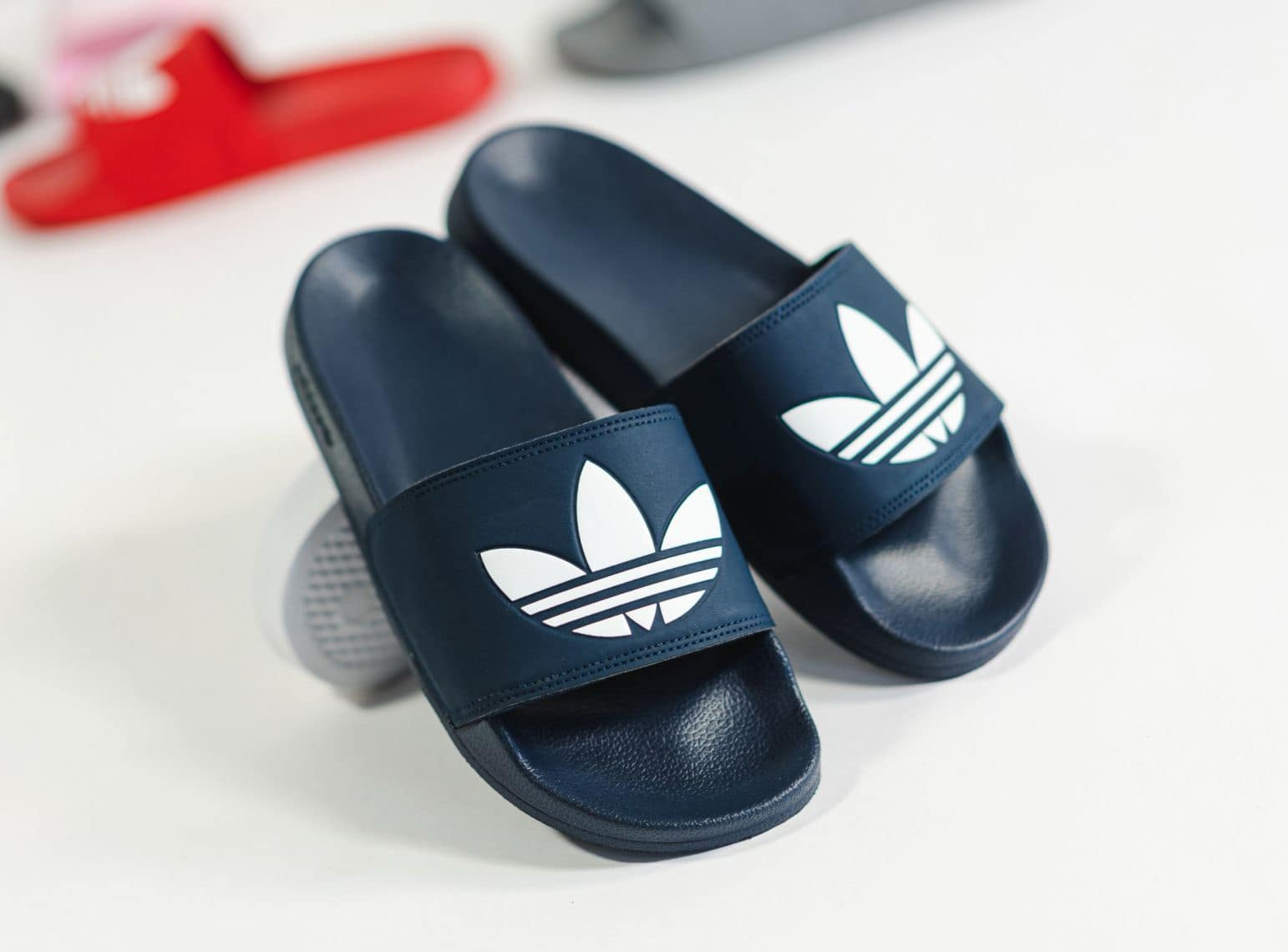 Dép Chính Hãng Adidas Adilette Lite Trefoil Logo Navy FU8299