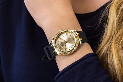 Đồng hồ Nữ Guess Black Gold GW0034L1 36mm