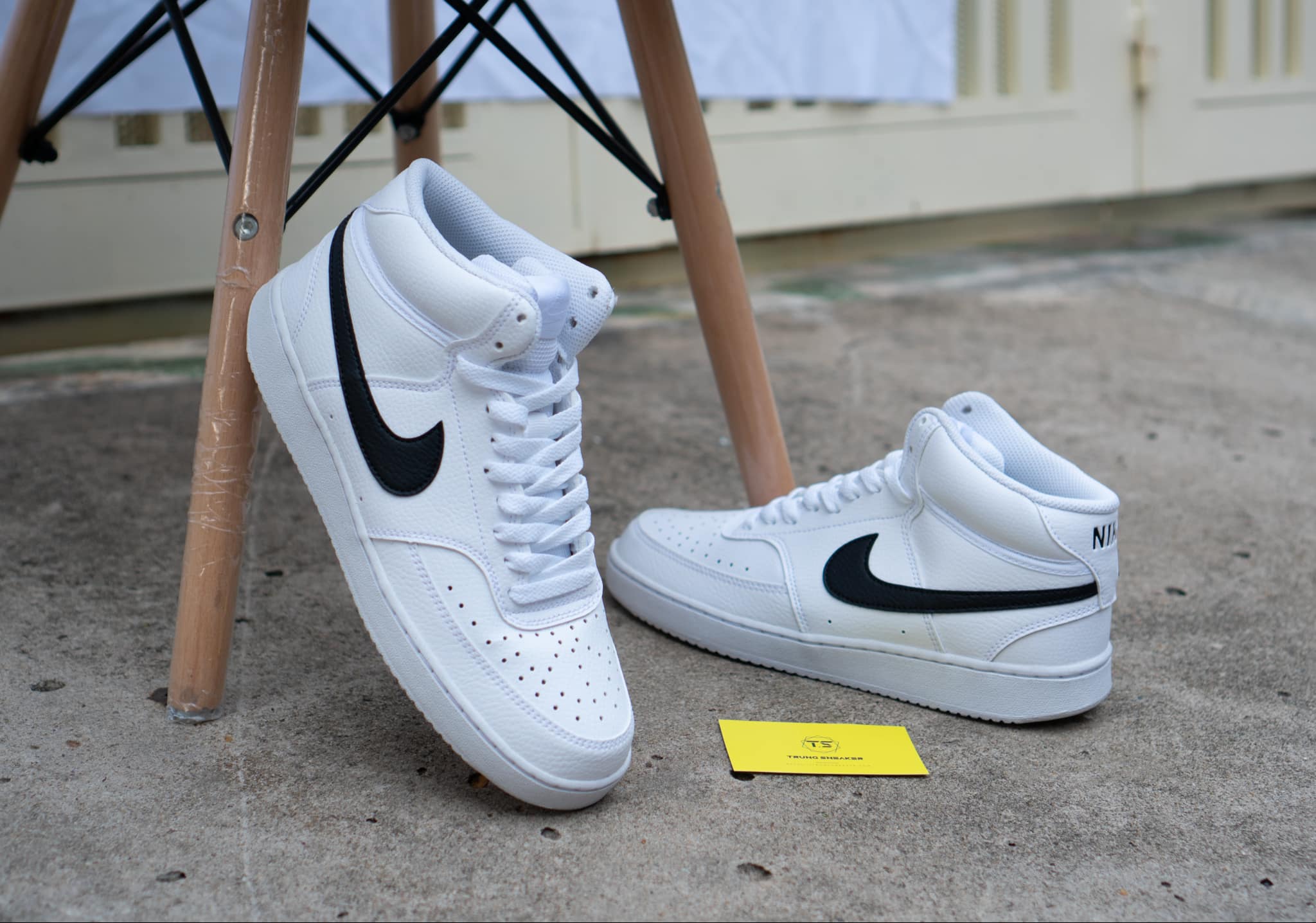 Giày Nike Court Vision Mid White Black DN3577-101