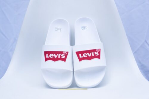 Dép chính hãng Levis White Red Slides