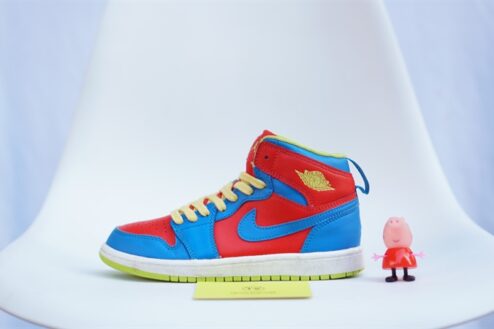 Giày trẻ em Jordan 1 Hi Red Blue 705303-615 Used - 32
