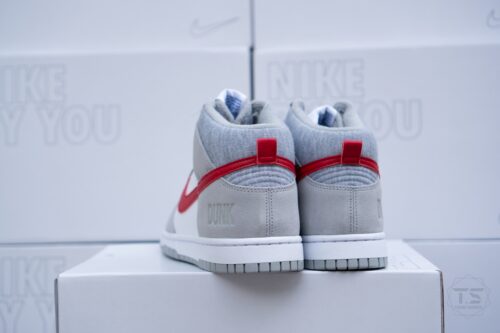Giày Nike Dunk High Smoke Grey Red DJ6152-001