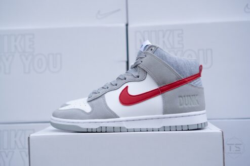 Giày Nike Dunk High Smoke Grey Red DJ6152-001 - 44