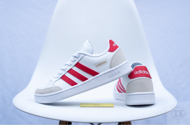 Giày adidas Grand Court White Red FY8169