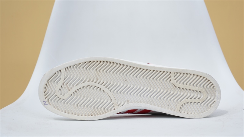 Giày adidas Superstar White red G43681 2hand