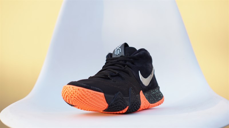 Kyrie 4 outlet black silver orange