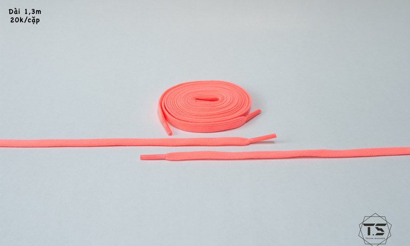 Dây Giày Chính Hãng Hồng Neon, Dây Giày Neon Pink - 130cm