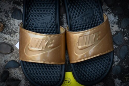 Dép Chính Hãng Nike Bennasi Gold Metalic 618919-022