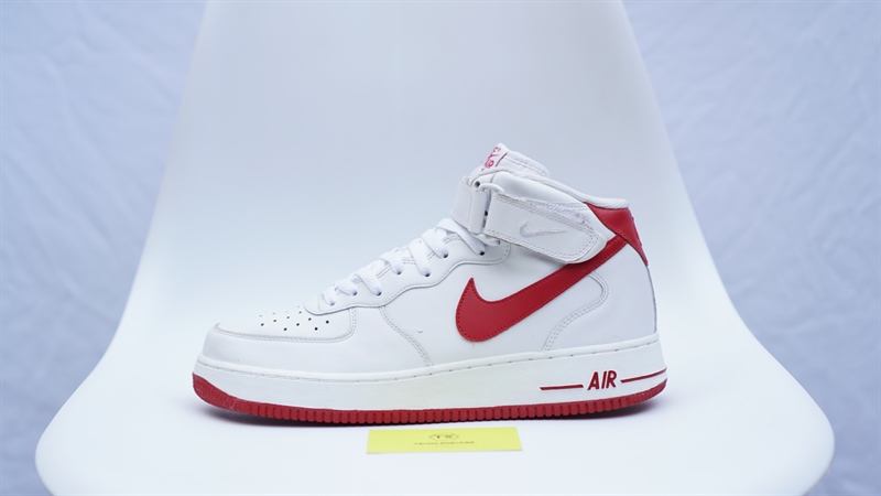 Giày Nike Air Force 1 Mid White Red (6+) 315123-108 - 44.5
