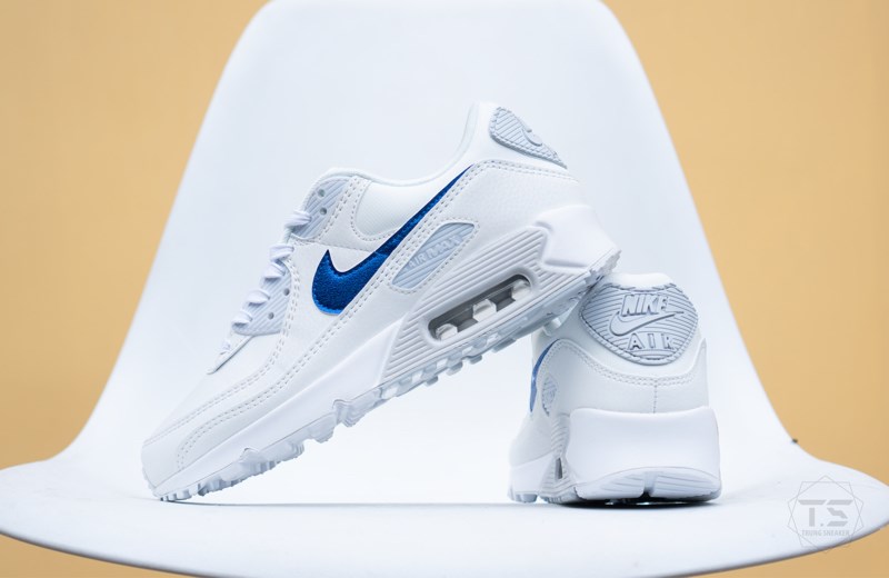 Giày Nike Air Max 90 White Blue Dx0115-100 - Trung Sneaker - Giày Chính Hãng