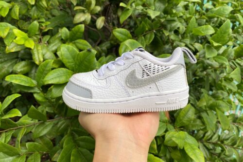 Giày trẻ em Nike Air Force 1 White Grey (N) CK0830-100 - 23.5