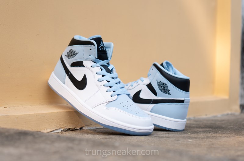 Giày Nike Air Jordan 1 Mid Ice Blue DV1308-104 Giày Nike Air Jordan 1 Mid Ice Blue DV1308-104