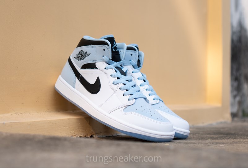 Giày Nike Air Jordan 1 Mid Ice Blue Dv1308-104 - Trung Sneaker - Giày Chính  Hãng