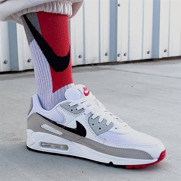 Giày Nike Air Max 90 White Grey Red DX0116-101