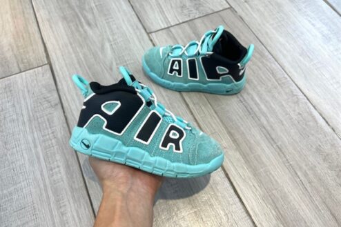 Giày trẻ em Nike Uptempo Aqua Black CK0825-403 2hand - 27