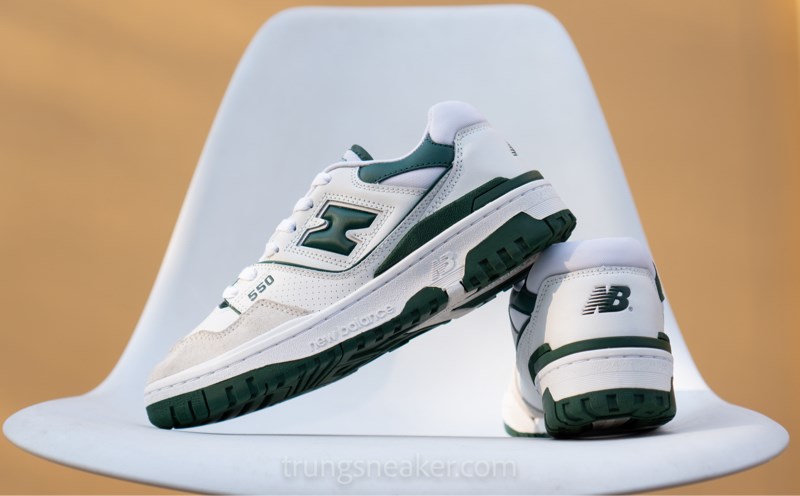 Giày New Balance 550 White Green BB550WT1 2hand Giày New Balance 550 White Green BB550WT1 2hand