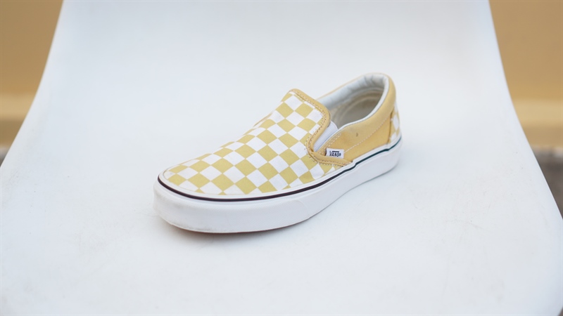 Giày Vans Slip on Checkerboard Yellow 500714 2hand Giày Vans Slip on Checkerboard Yellow 500714 2hand