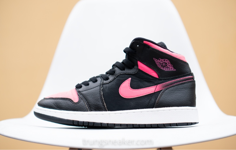 Giày Jordan 1 High Black Pink 332148-019 2hand - 40