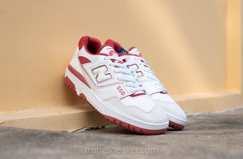 Giày New Balance 550 White Red Suede BB550STF Giày New Balance 550 White Red Suede BB550STF
