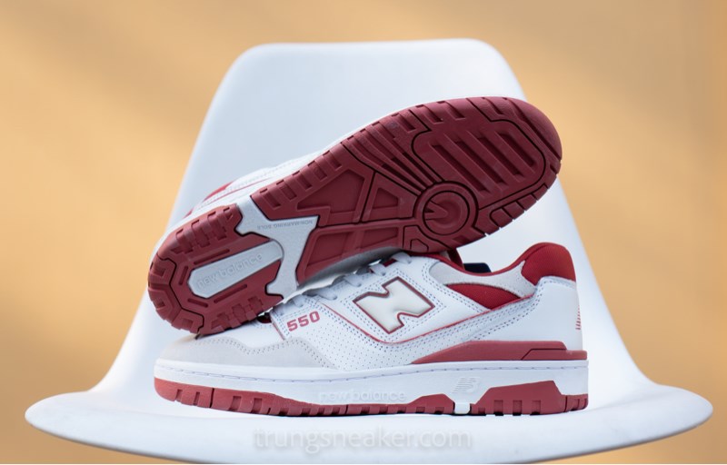 Giày New Balance 550 White Red Suede BB550STF Giày New Balance 550 White Red Suede BB550STF