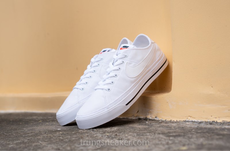 Giày Nike Court Legacy Canvas 'White' CW6539-100 Giày Nike Court Legacy Canvas 'White' CW6539-100
