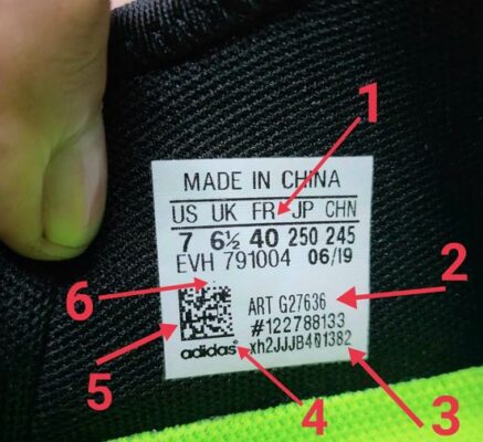 Cách Check Tem Giày Adidas chính hãng date từ 2017 - 2021 Căn Bản