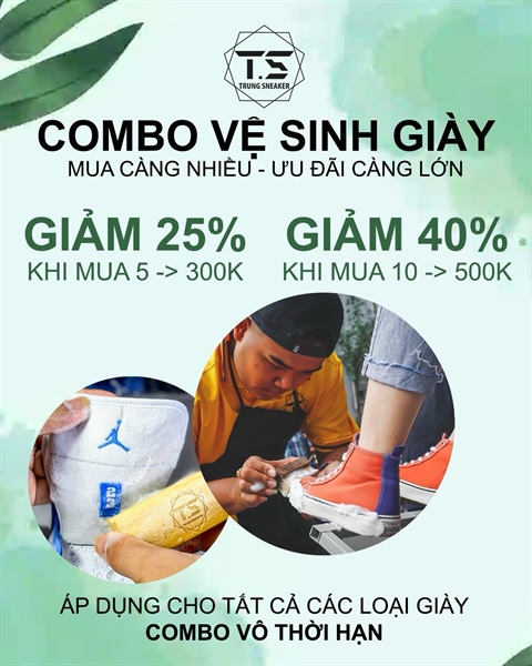 Gói Combo vệ sinh giày Sneaker 10 đôi