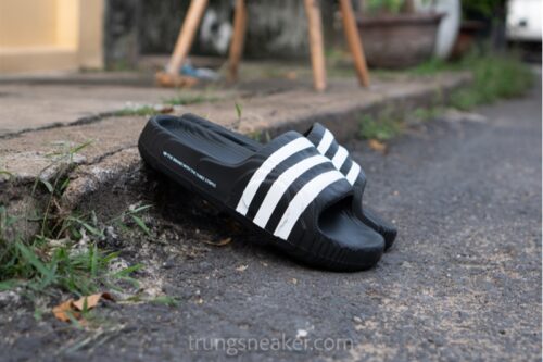 Dép chính hãng Adidas Adilette 22 Black White - 38