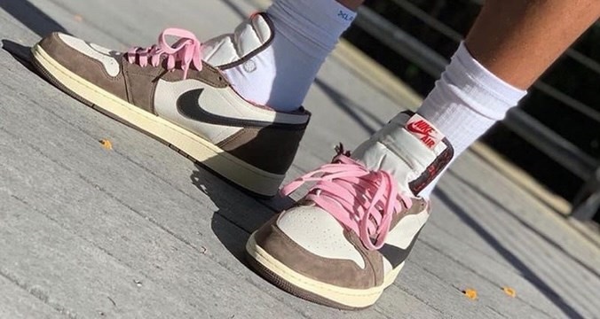Dây Giày Jordan 1 Travis Scott Low Pink, Hồng Chính Hãng - 170cm Dây Giày Jordan 1 Travis Scott Low Pink, Hồng Chính Hãng - 170cm