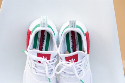 Giày Adidas NMD R1 White Green Red HQ9987 - 38