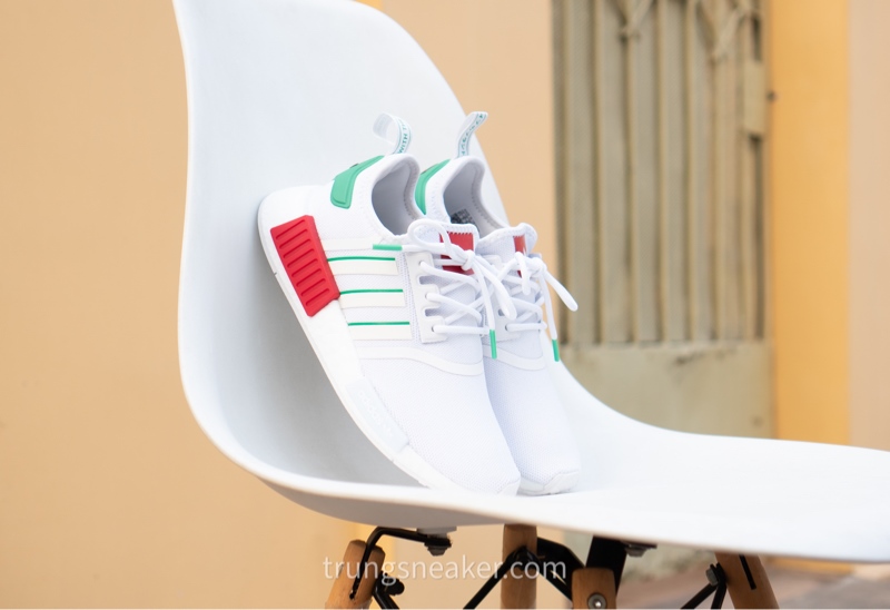 Giày Adidas NMD R1 White Green Red HQ9987 - 38