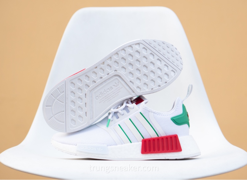 Giày Adidas NMD R1 White Green Red HQ9987 - 38