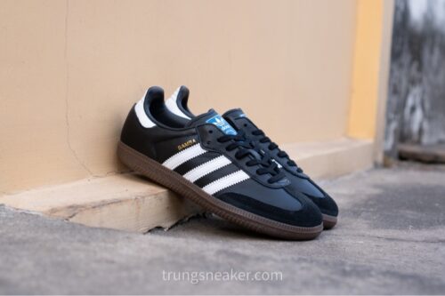 Giày chính hãng Adidas Samba OG J Black IE3676 - 36