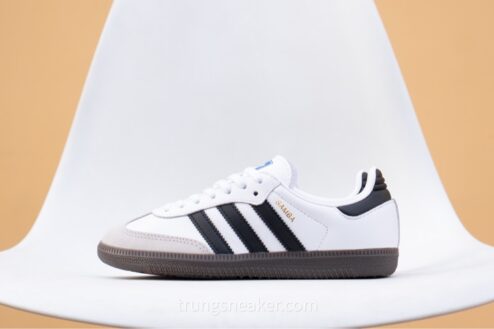 Giày chính hãng Adidas Samba OG J White Black IE3675 - 35.5