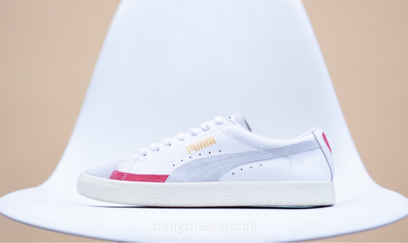 Giày Puma Basket White High Risk Red 372073-04 - 41