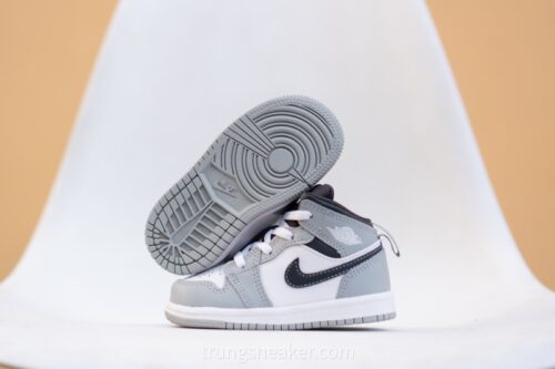 Giày trẻ em Jordan 1 Mid Light Smoke Grey (TD) 640735-078 - 23.5