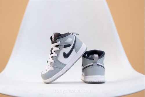 Giày trẻ em Jordan 1 Mid Light Smoke Grey (TD) 640735-078 - 23.5