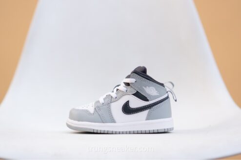 Giày trẻ em Jordan 1 Mid Light Smoke Grey (TD) 640735-078 - 27