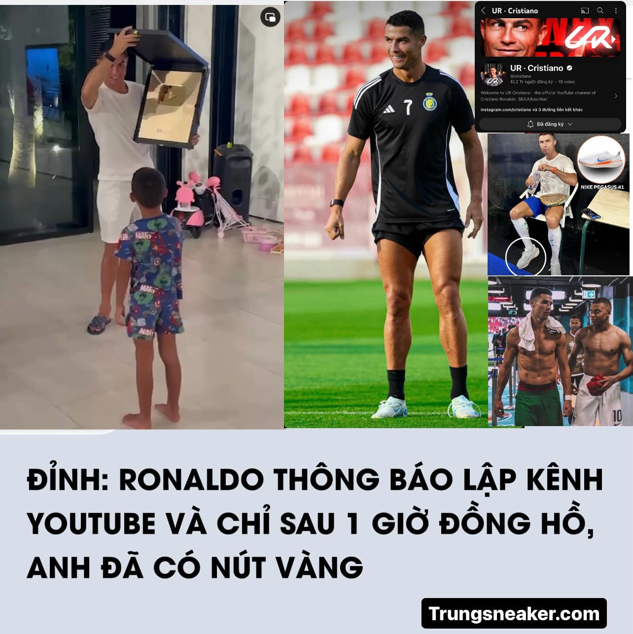 ronaldo dat nut vang youtube nhanh ki luc kham pha giay cr7 hay mang 8