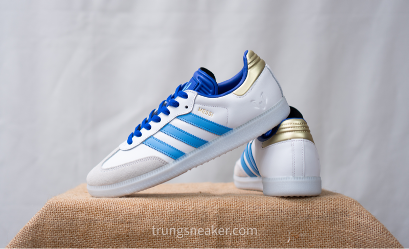 Giày Adidas Samba x Messi White Blue ID3550