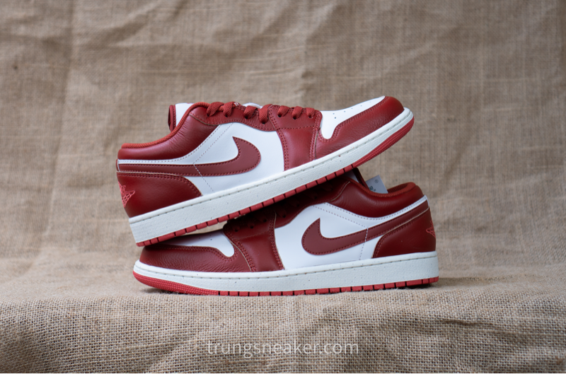 Giày Air Jordan 1 Low White Dune Red FJ3459-160