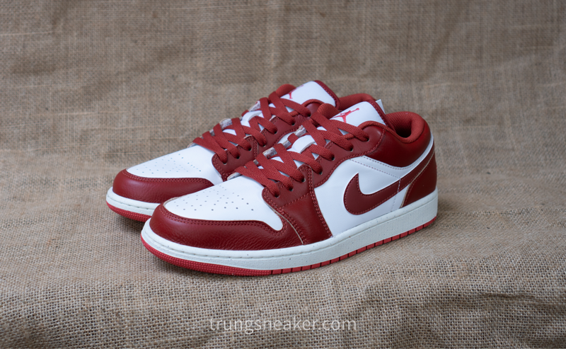 Giày Air Jordan 1 Low White Dune Red FJ3459-160