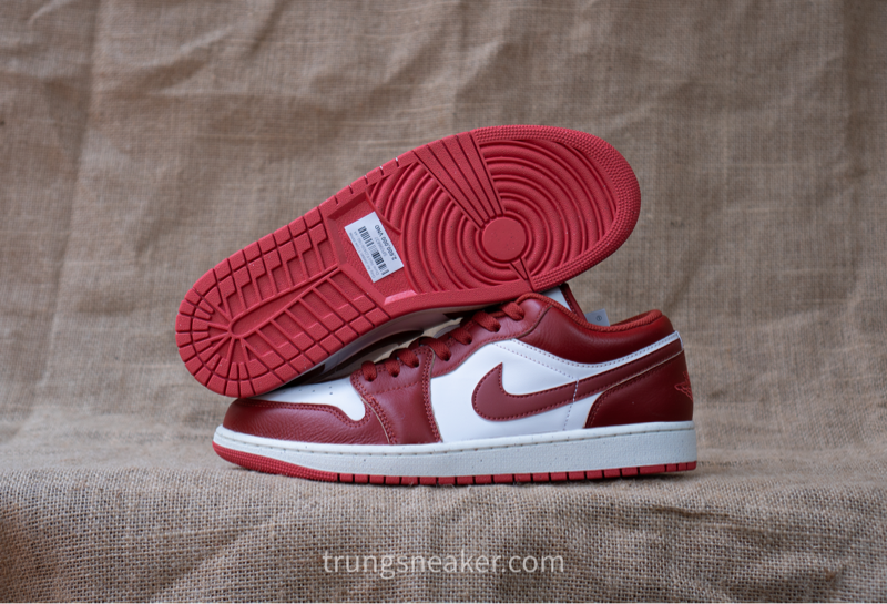 Giày Air Jordan 1 Low White Dune Red FJ3459-160