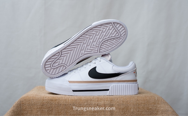 Giày Nike Court Legacy Lift White Black Brown DM7590-100