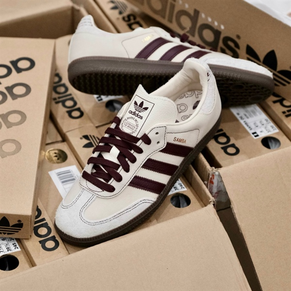 Giày Adidas Samba OG Wonder White Maroon IG1987 - 40