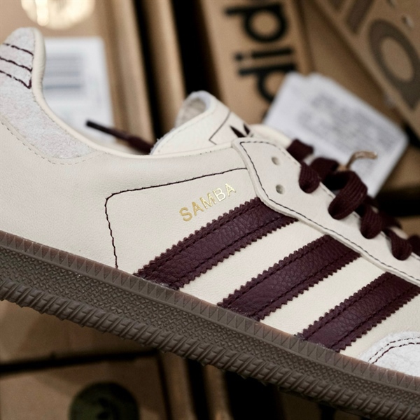 Giày Adidas Samba OG Wonder White Maroon IG1987