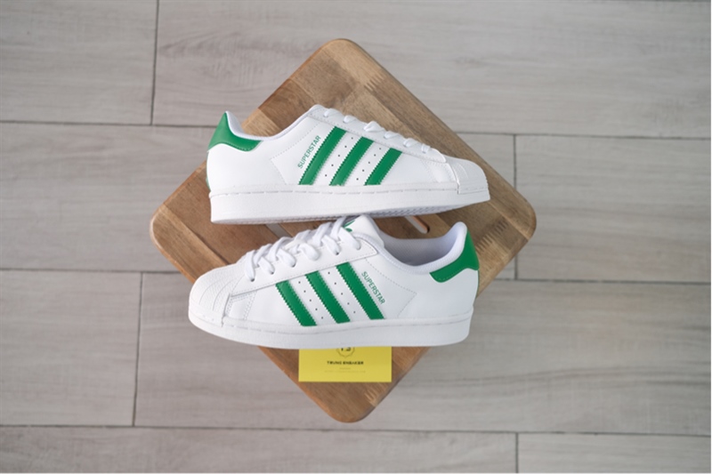 Giày Adidas Superstar White Green IE9047 - 38