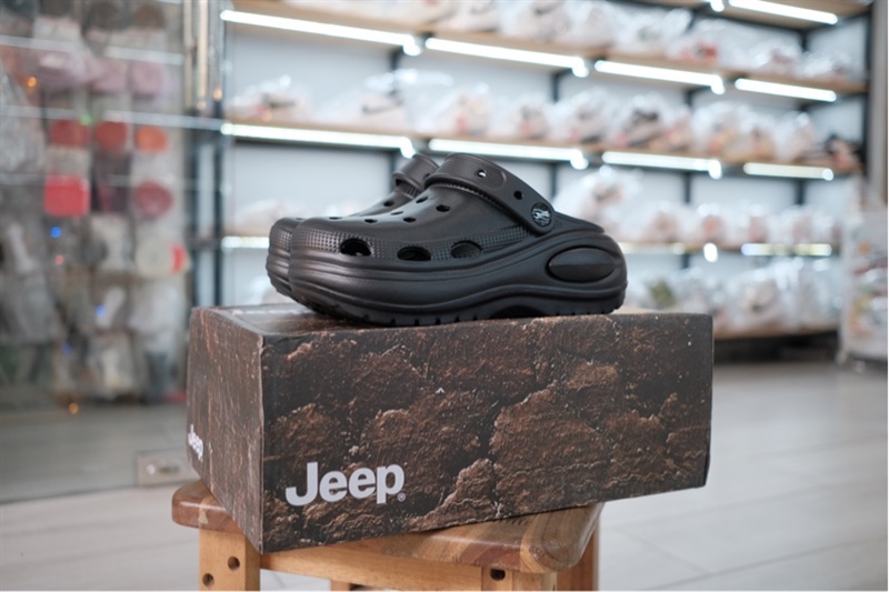 Dép Jeep chính hãng Đen đế cao Dép Jeep chính hãng Đen đế cao