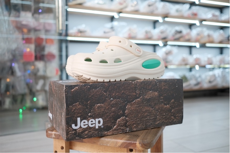 Dép Jeep chính hãng Kem Xanh đế cao